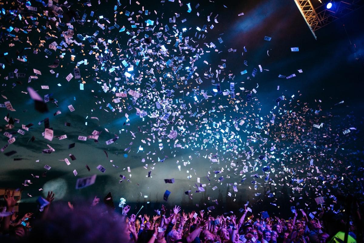 Crowd at a corporate event